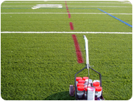 mark stripe chalk temporary synthetic turf athletic field lines