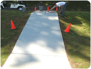 golf cart path concrete coating color