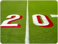 Line marking striping paints football field numbers