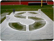 Unfold Place the letter stencil in the Endzone