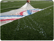 painting logos synthetic truf fields