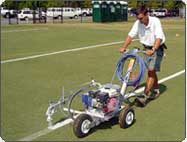 all brands types Graco Titan field paint striping machine.
